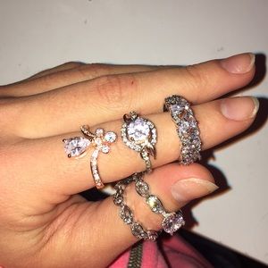 5 Silver RINGS SET!